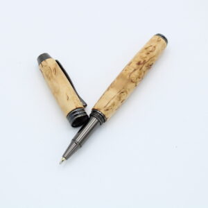 Rollerball Manager aus gemasertem Birkenholz Gunmetal