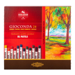 Pastellkreide "GIOCONDA" runde Ölpastellkreide - farblich sortiert, im 24er Pack