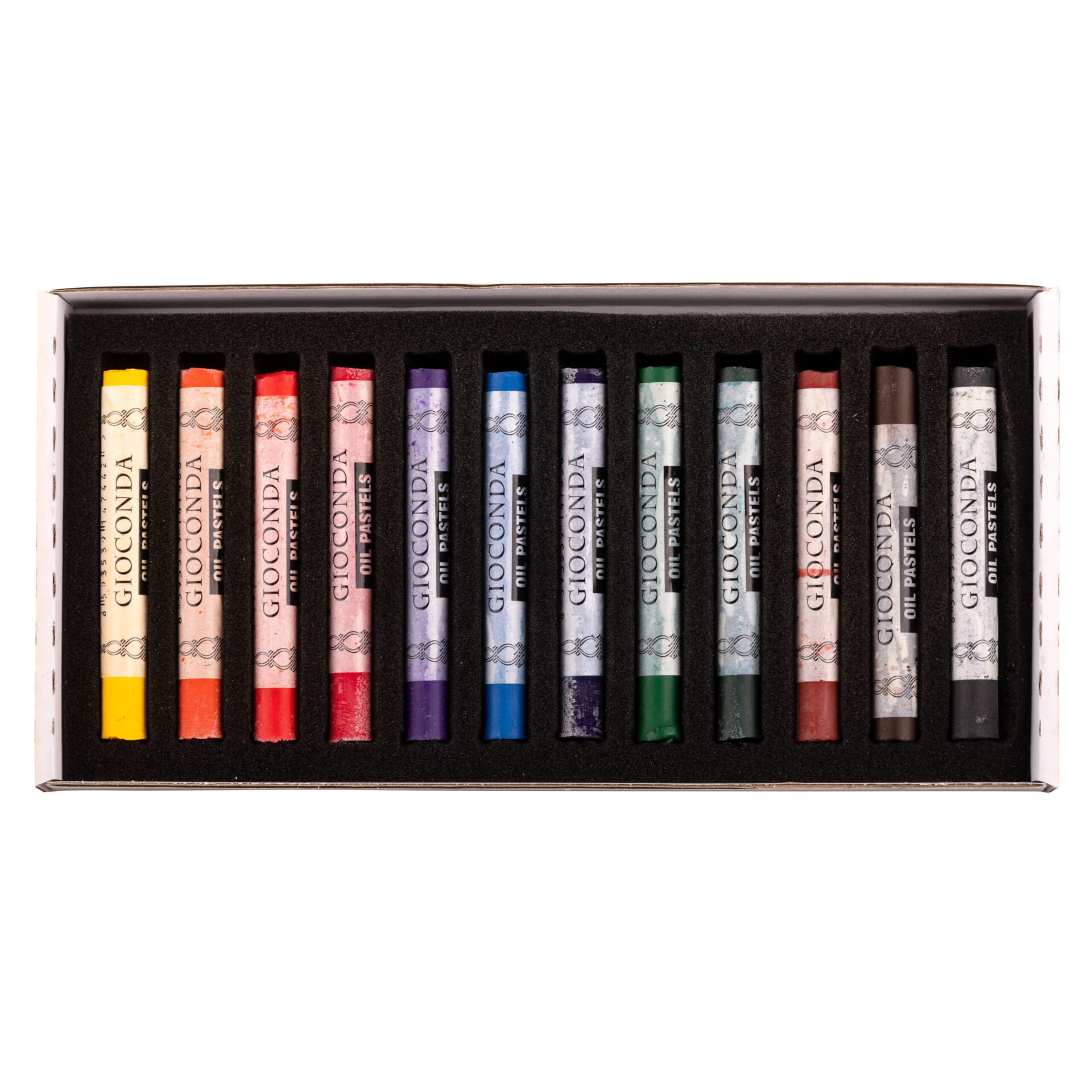 Pastellkreide "GIOCONDA" runde Ölpastellkreide - farblich sortiert, im 12er Pack – Bild 2