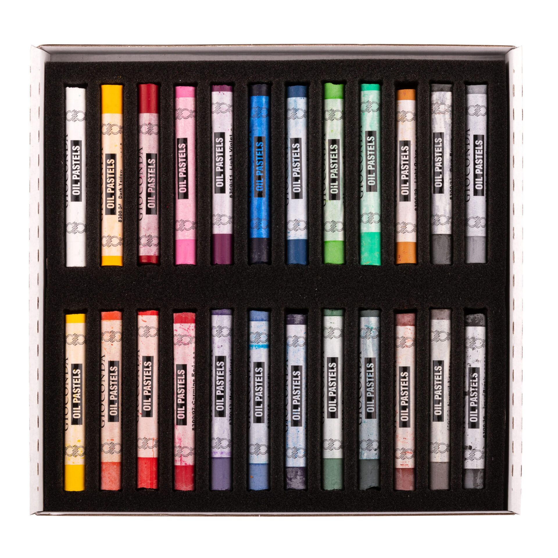 Pastellkreide "GIOCONDA" runde Ölpastellkreide - farblich sortiert, im 24er Pack