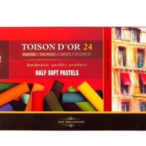 Pastellkreide runde - kurze , weiche Künstler- Softpastelle D = 10 mm x L = 37 mm, im 24er Pack