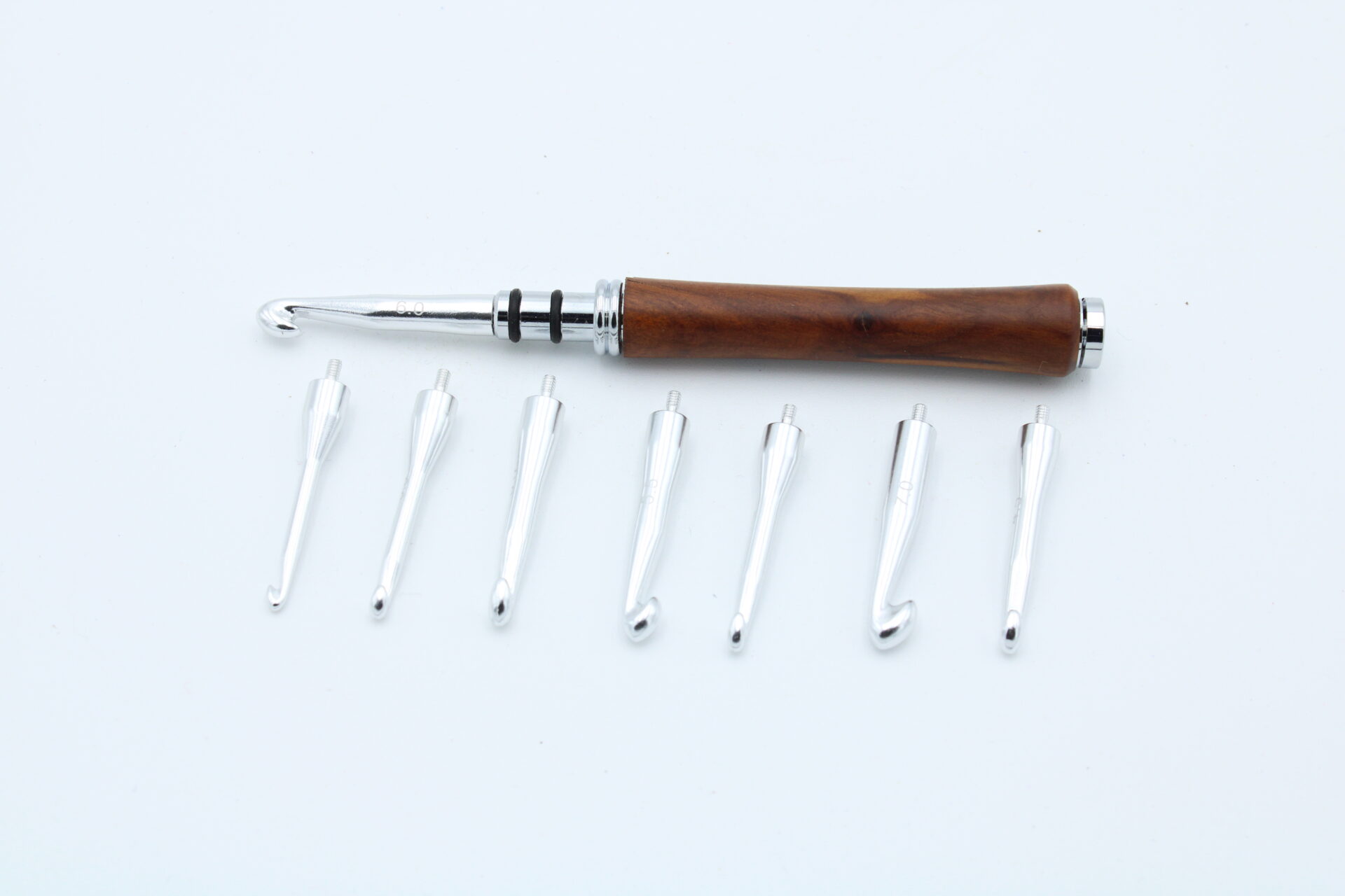 Häkelnadel aus Mirabelleholz Chrom - Image 3